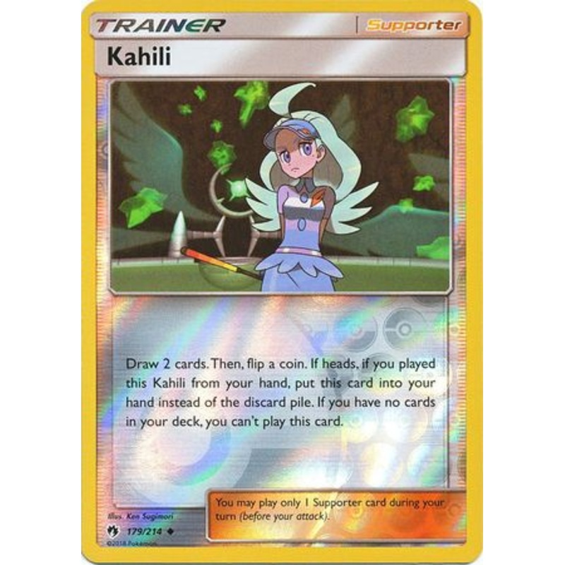 Pokemon Card Lost Thunder 179/214 Kahili Supporter Reverse Holo Uncommon *MINT*