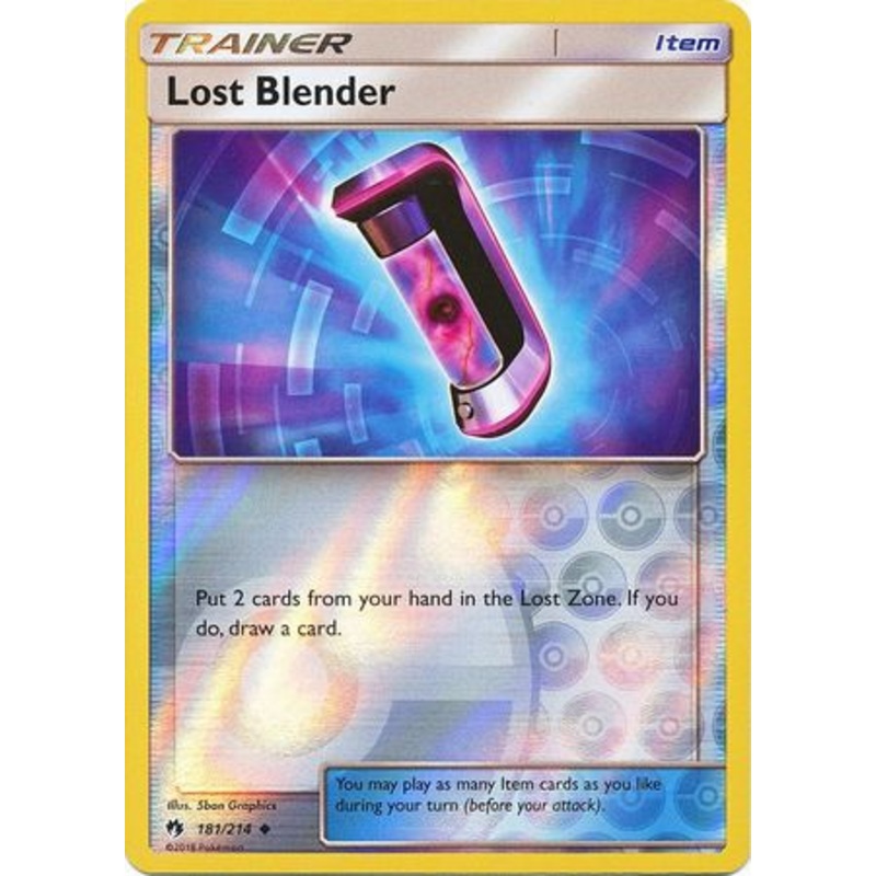Pokemon Card Lost Thunder 181/214 Lost Blender Item Reverse Holo Uncommon *MINT*