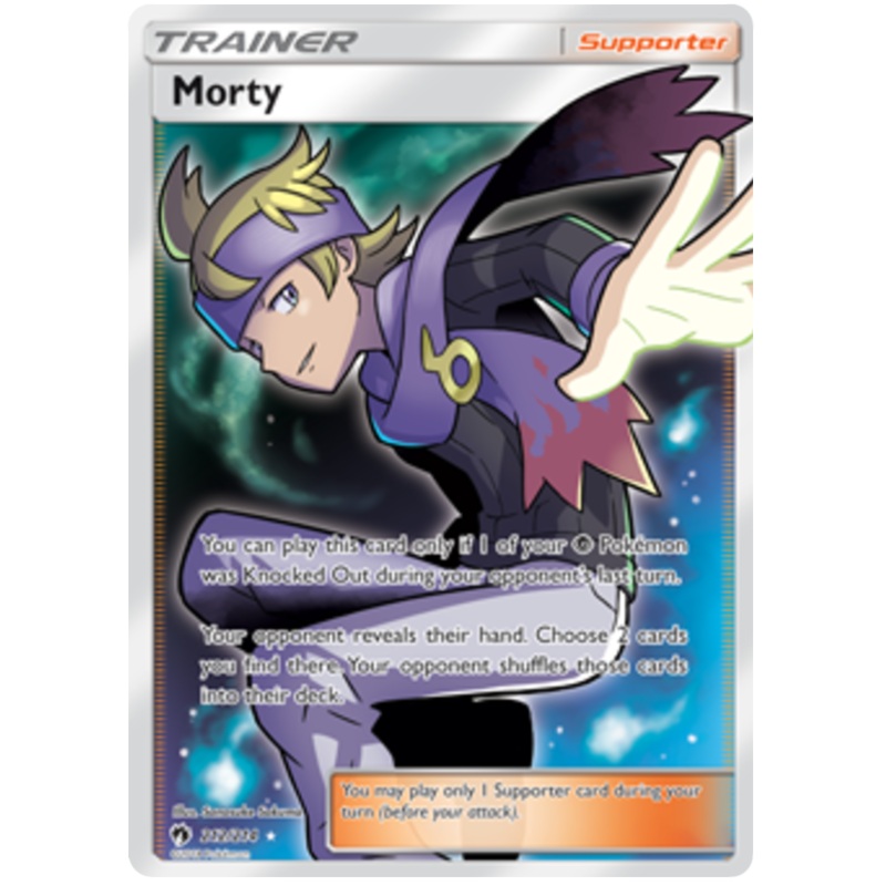 Pokemon Card Lost Thunder 212/214 Morty Supporter Full Art *MINT*