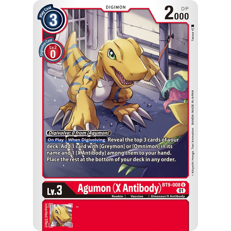 Digimon Card X Record Agumon (X Antibody) BT9-008 U