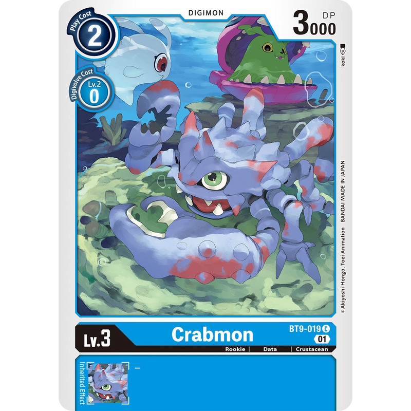 Digimon Card X Record Crabmon BT9-019 C