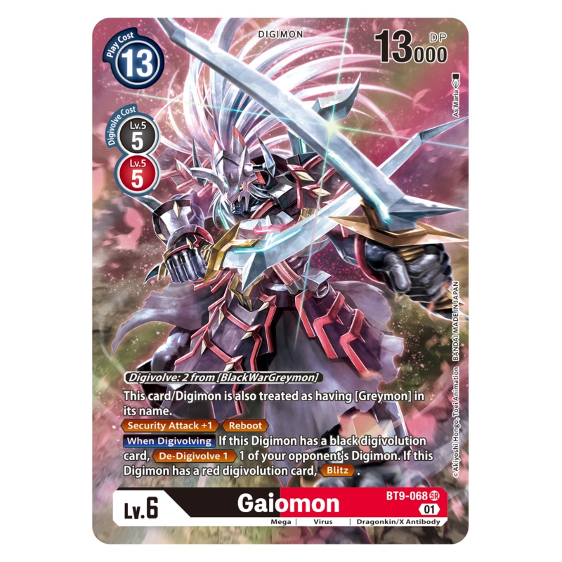 Digimon Card X Record Gaiomon Alt Art BT9-068 SR