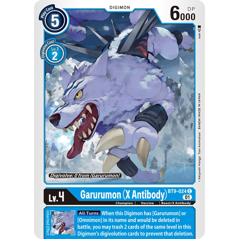 Digimon Card X Record Garurumon (X Antibody) BT9-024 C