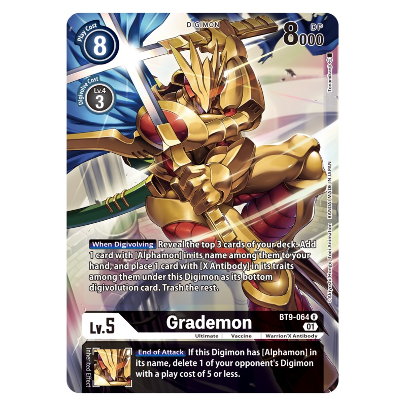 Digimon Card X Record Grademon Alt Art BT9-064 R