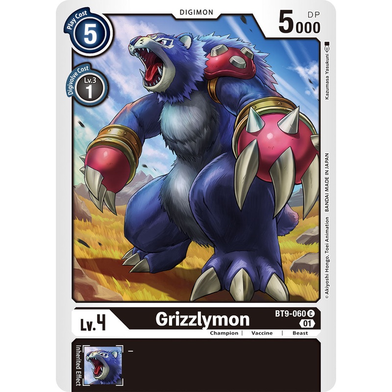 Digimon Card X Record Grizzlymon BT9-060 C