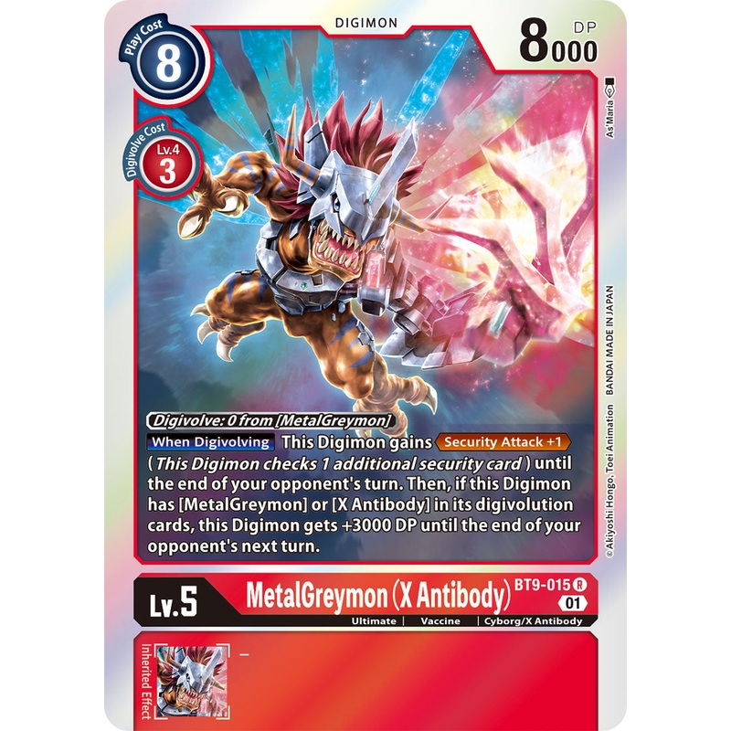 Digimon Card X Record MetalGreymon (X Antibody) BT9-015 R