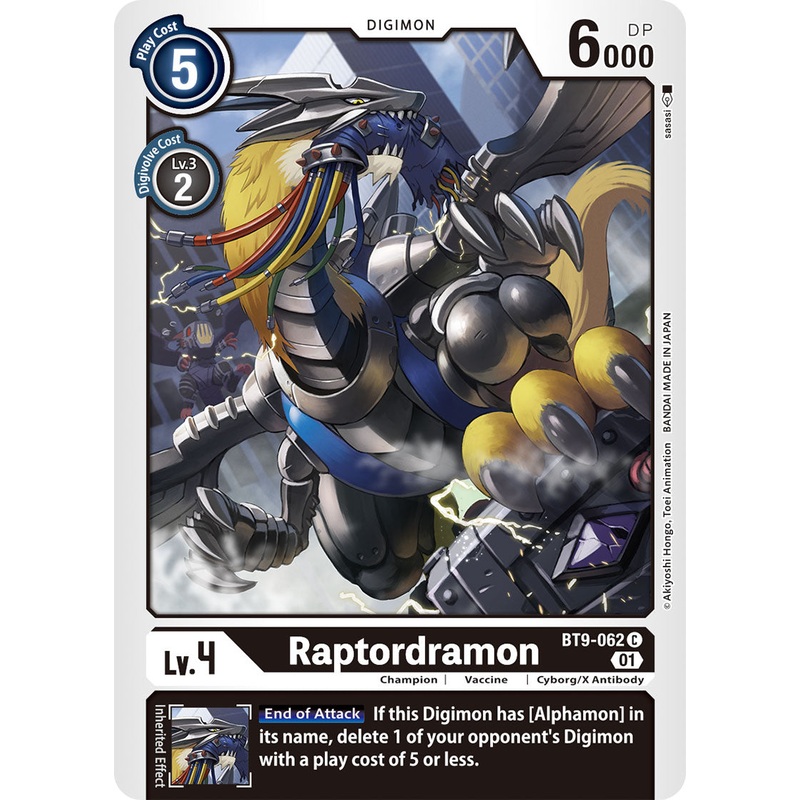 Digimon Card X Record Raptordramon BT9-062 C