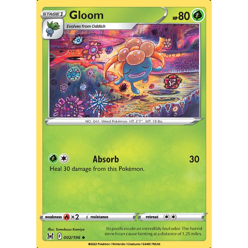 Pokemon Card Lost Origin 002/196 2/196 Gloom Uncommon *MINT*