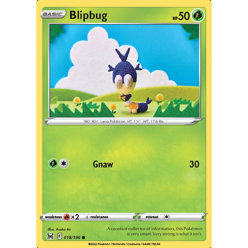 Pokemon Card Lost Origin 018/196 18/196 Blipbug Common *MINT*