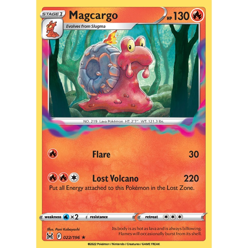 Pokemon Card Lost Origin 022/196 22/196 Magcargo Rare *MINT*