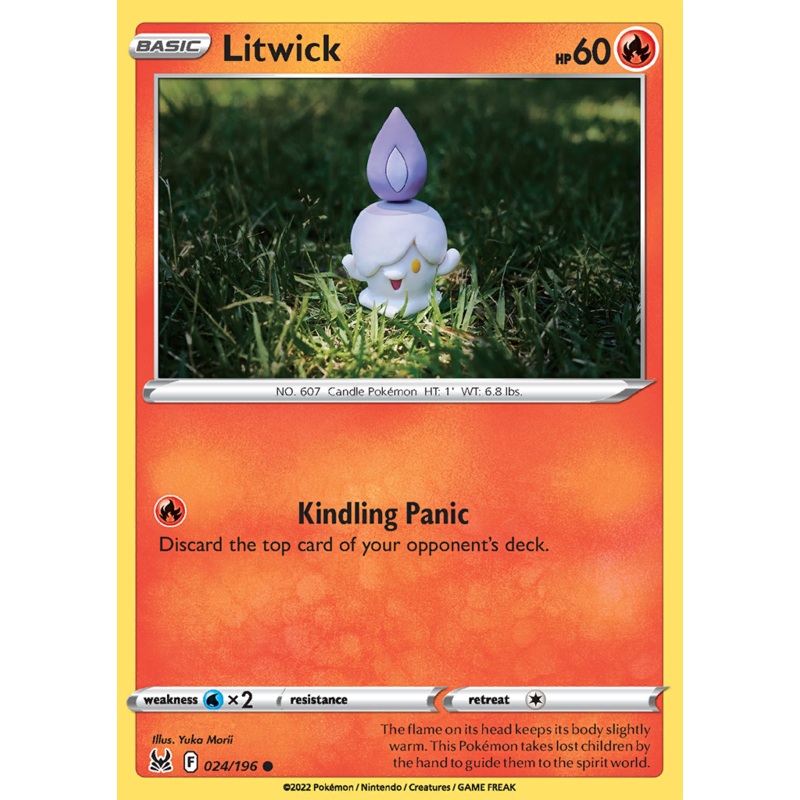 Pokemon Card Lost Origin 024/196 24/196 Litwick Common *MINT*