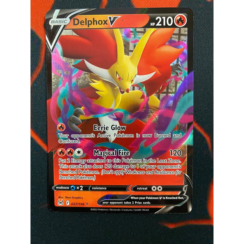 Pokemon Card Lost Origin 027/196 27/196 Delphox V Ultra Rare *MINT*