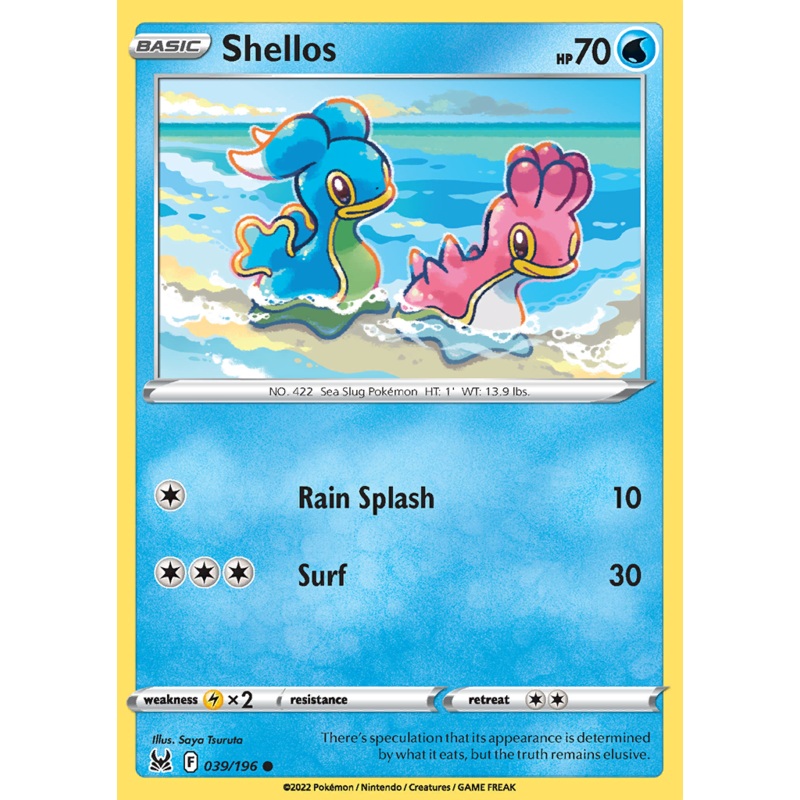 Pokemon Card Lost Origin 039/196 39/196 Shellos Common *MINT*