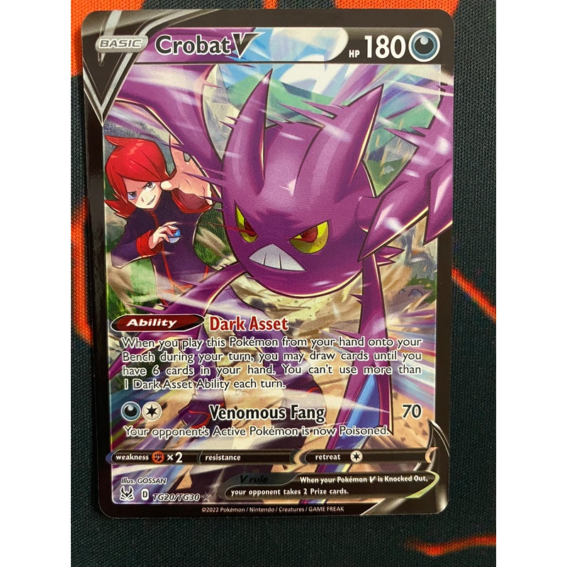 Pokemon Card Lost Origin Trainer Gallery TG20/TG30 Crobat V Ultra Rare *MINT*