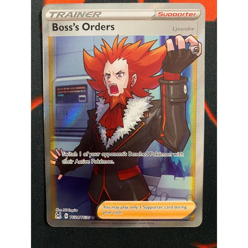 Pokemon Card Lost Origin Trainer Gallery TG24/TG30 Boss’s Orders Supporter Full Art *MINT*