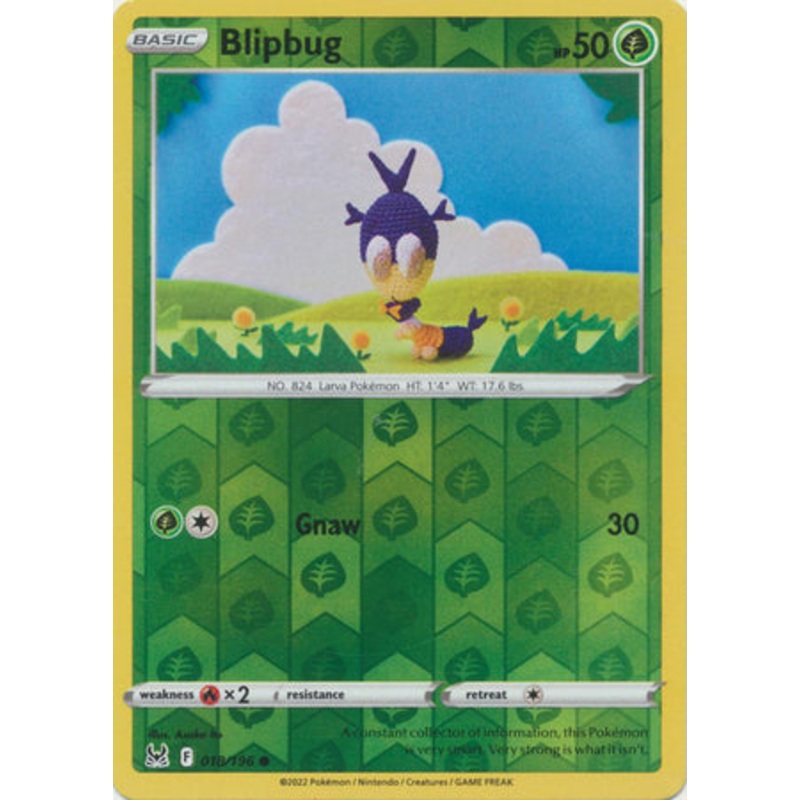 Pokemon Card Lost Origin 018/196 18/196 Blipbug Reverse Holo Common *MINT*