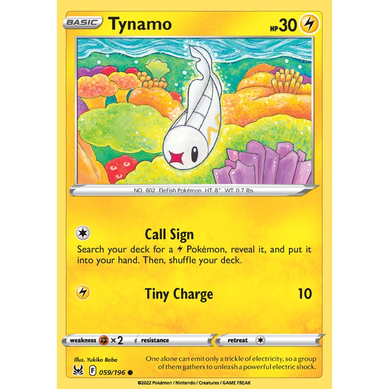 Pokemon Card Lost Origin 059/196 59/196 Tynamo Common *MINT*