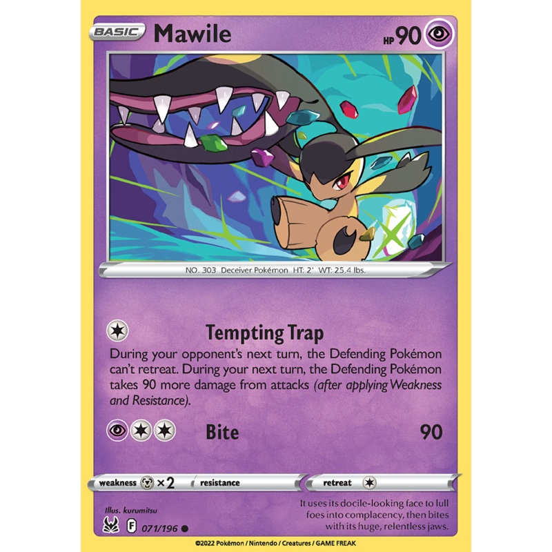 Pokemon Card Lost Origin 071/196 71/196 Mawile Common *MINT*