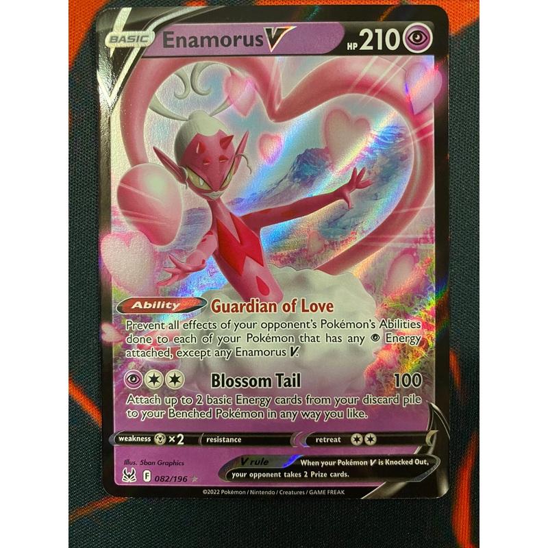 Pokemon Card Lost Origin 082/196 82/196 Enamorus V Ultra Rare *MINT*