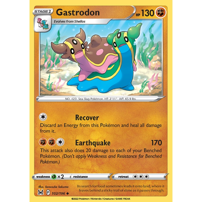 Pokemon Card Lost Origin 102/196 Gastrodon Uncommon *MINT*