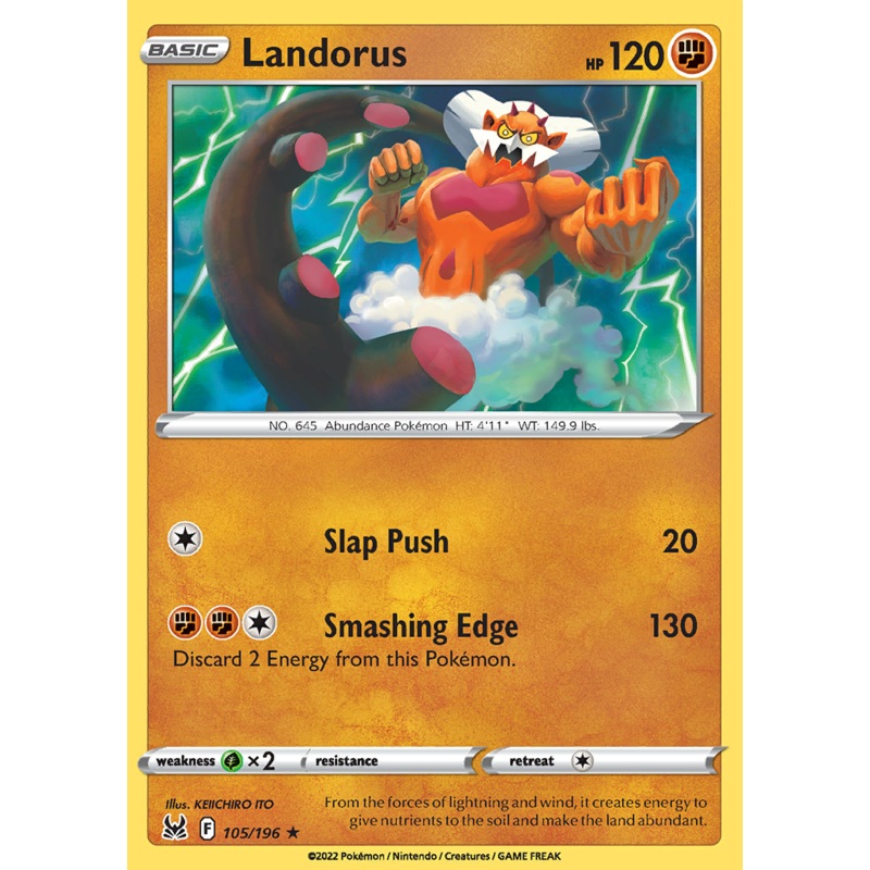 Pokemon Card Lost Origin 105/196 Landorus Rare *MINT*