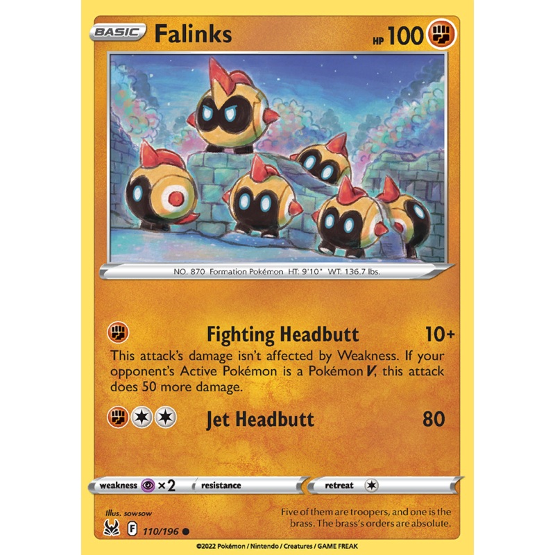 Pokemon Card Lost Origin 110/196 Falinks Common *MINT*