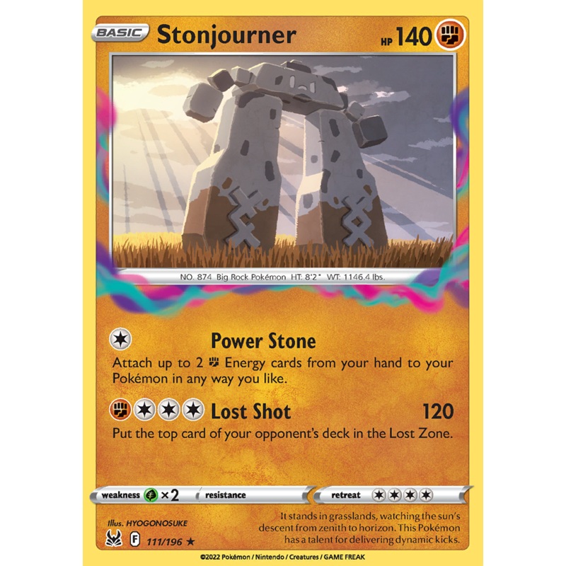 Pokemon Card Lost Origin 111/196 Stonjourner Rare *MINT*