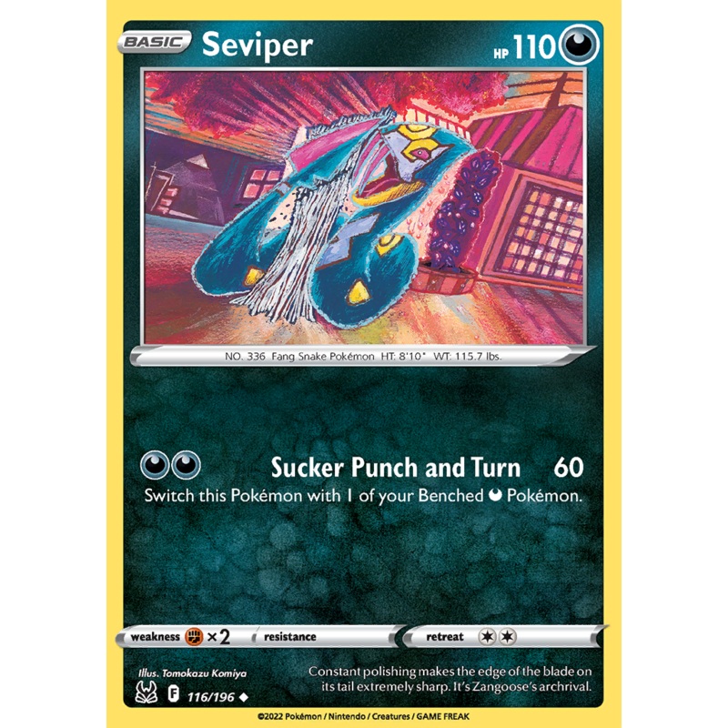 Pokemon Card Lost Origin 116/196 Seviper Uncommon *MINT*