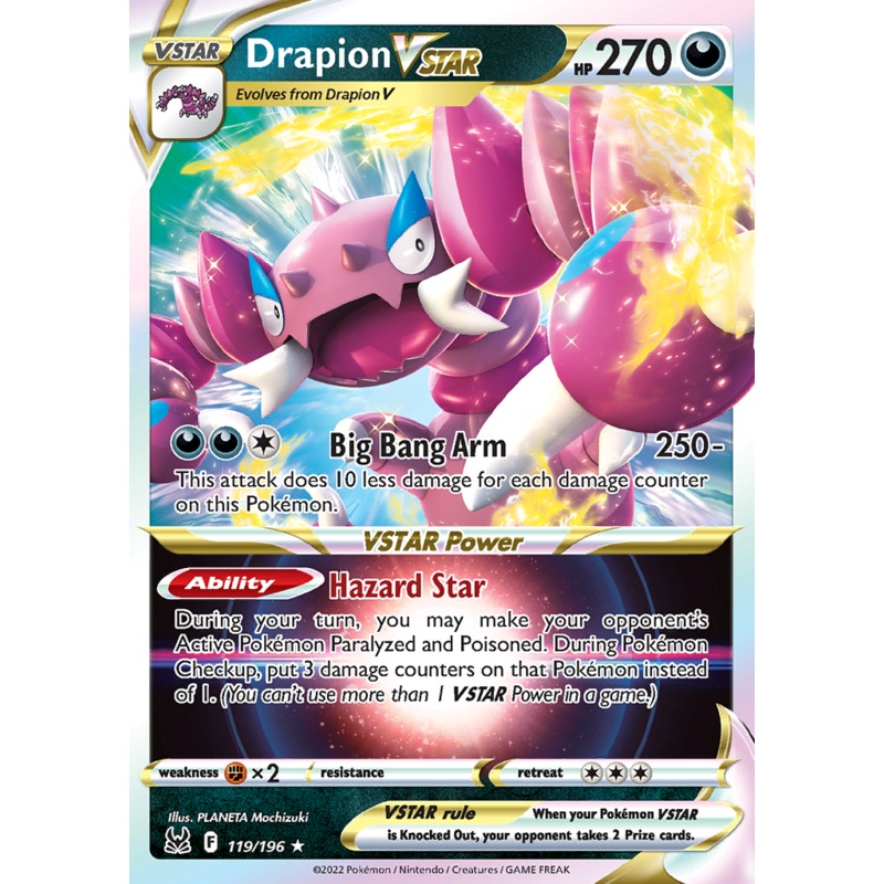 Pokemon Card Lost Origin 119/196 Drapion VSTAR Ultra Rare *MINT*
