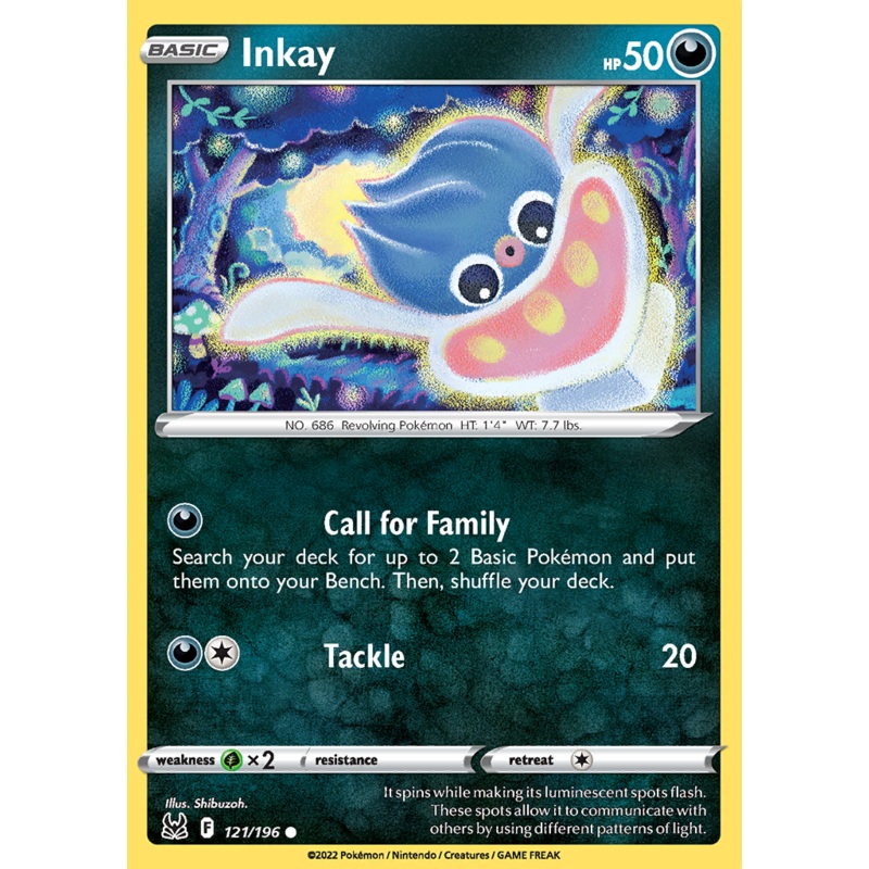 Pokemon Card Lost Origin 121/196 Inkay Common *MINT*