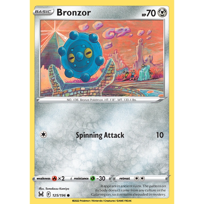 Pokemon Card Lost Origin 125/196 Bronzor Common *MINT*