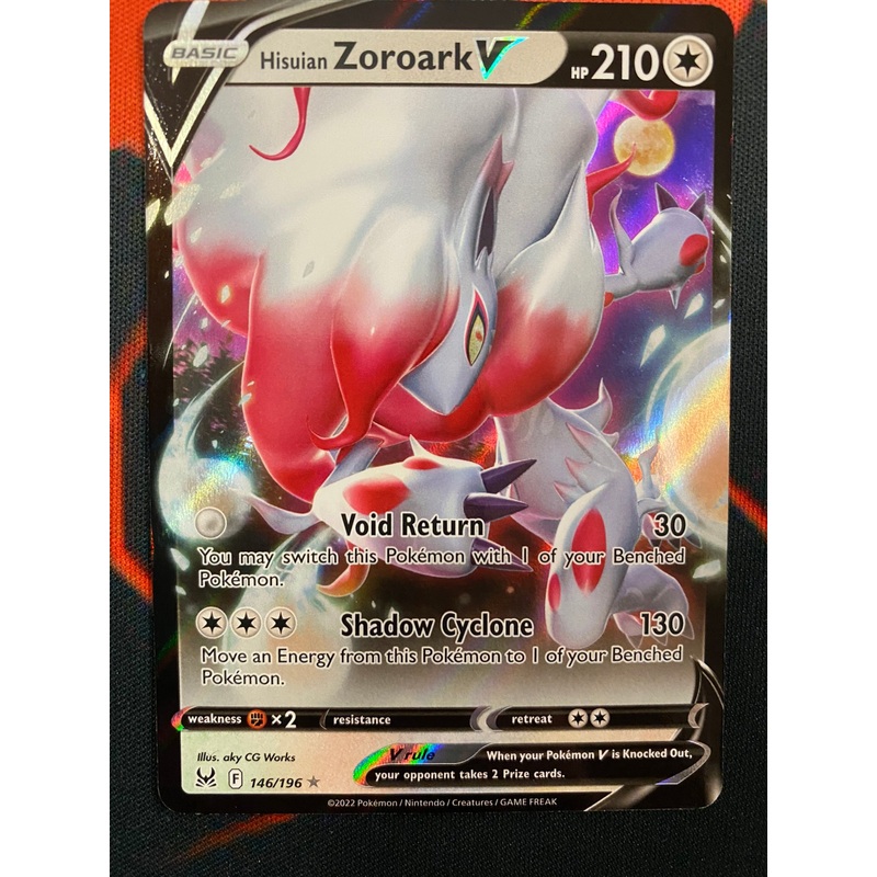 Pokemon Card Lost Origin 146/196 Hisuian Zoroark V Ultra Rare *MINT*