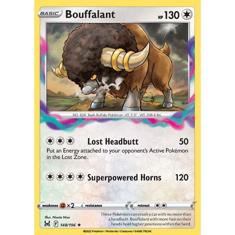 Pokemon Card Lost Origin 148/196 Bouffalant Rare *MINT*