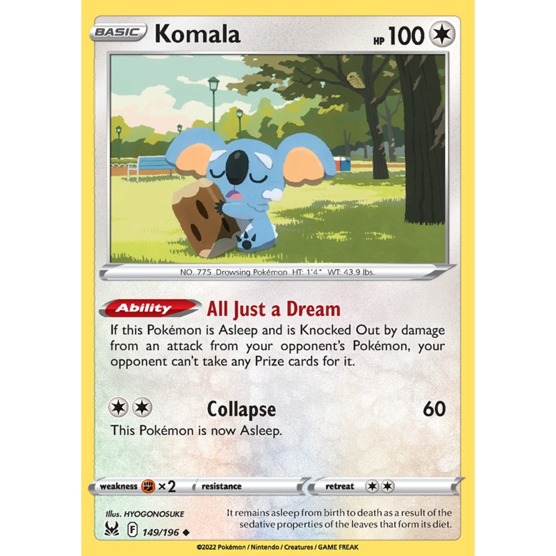Pokemon Card Lost Origin 149/196 Komala Uncommon *MINT*