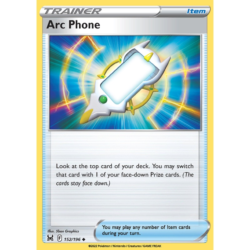 Pokemon Card Lost Origin 152/196 Arc Phone VSTAR Uncommon *MINT*