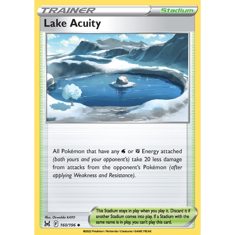 Pokemon Card Lost Origin 160/196 Lake Acuity Supporter Uncommon *MINT*