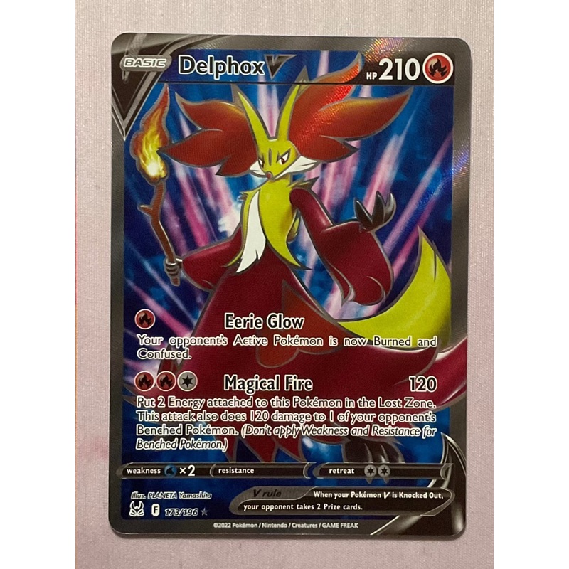 Pokemon Card Lost Origin 173/196 Delphox V Full Art *MINT*