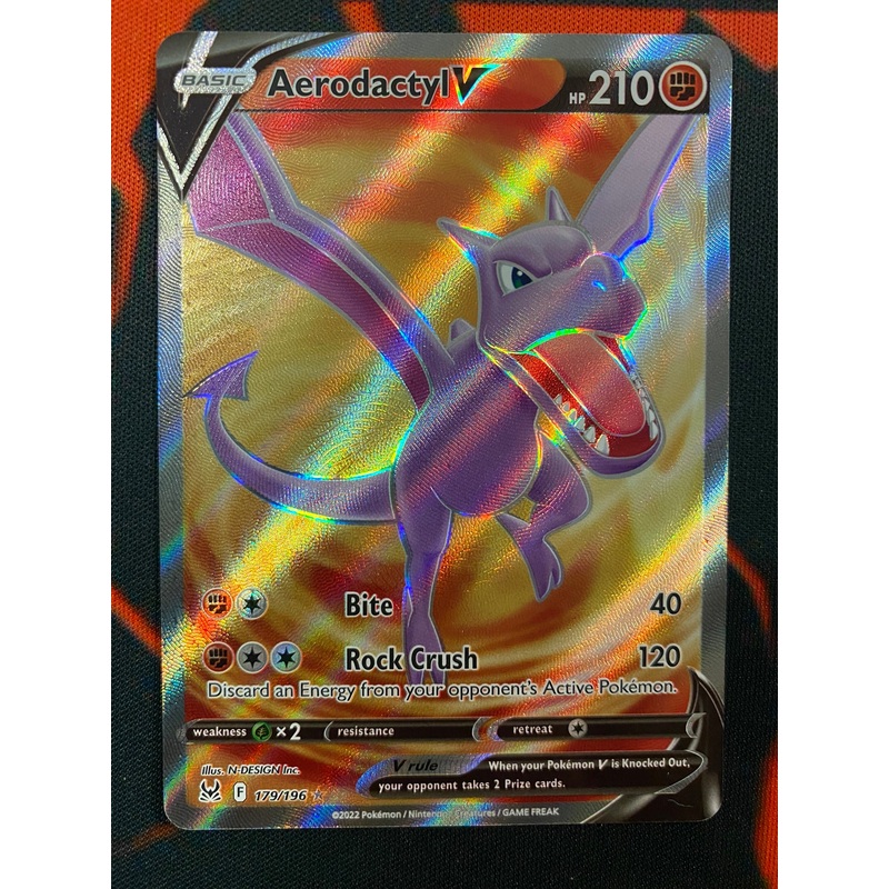 Pokemon Card Lost Origin 179/196 Aerodactyl V Full Art *MINT*