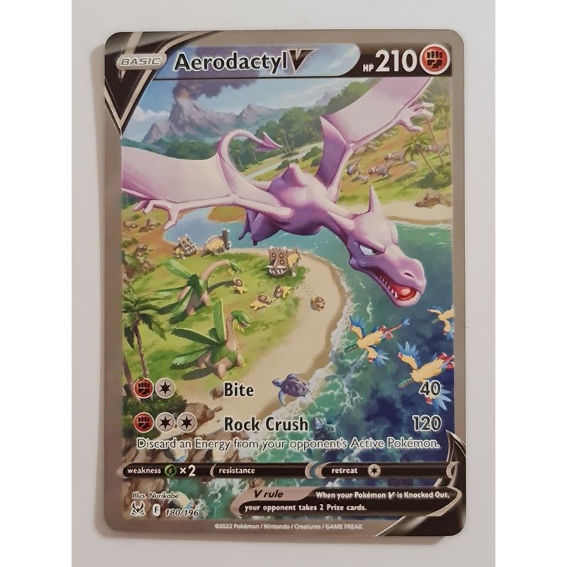 Pokemon Card Lost Origin 180/196 Aerodactyl V Alternate Art *MINT*