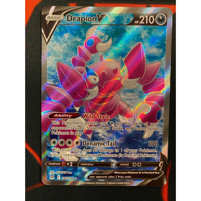 Pokemon Card Lost Origin 182/196 Drapion V Full Art *MINT*