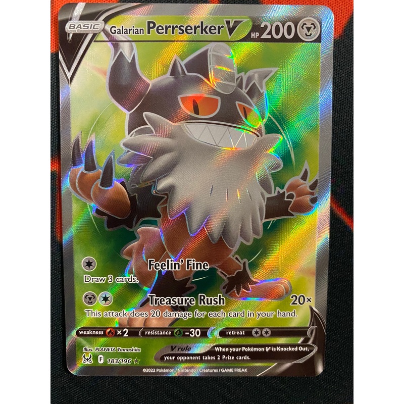 Pokemon Card Lost Origin 183/196 Galarian Perrserker V Full Art *MINT*