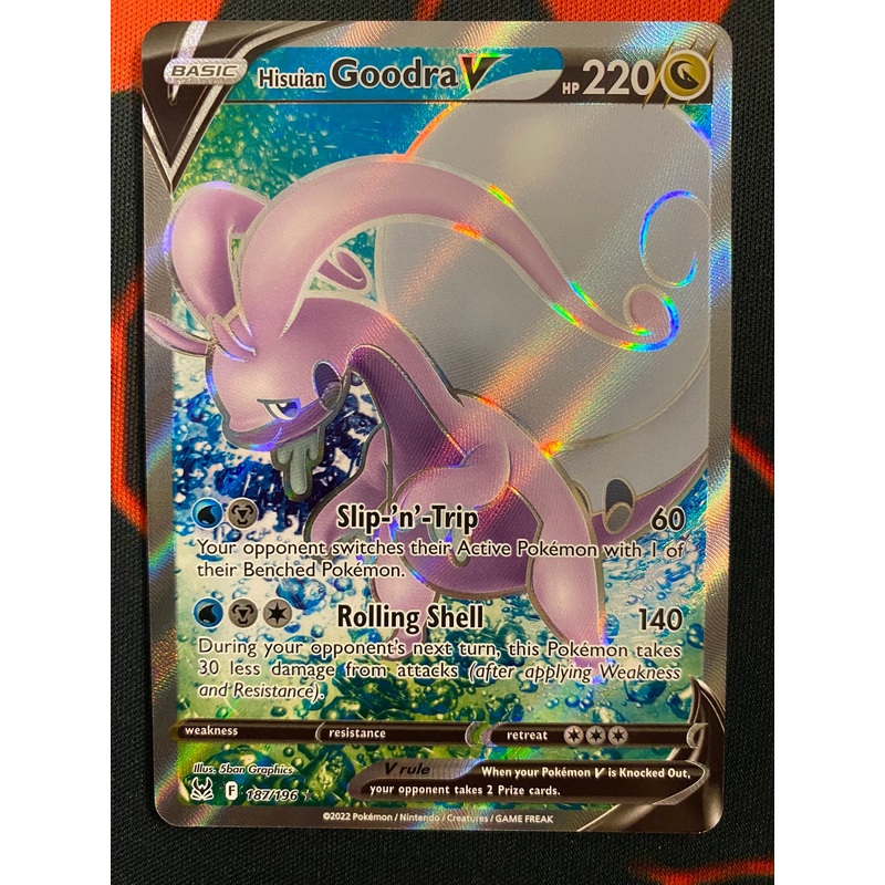 Pokemon Card Lost Origin 187/196 Hisuian Goodra V Full Art *MINT*