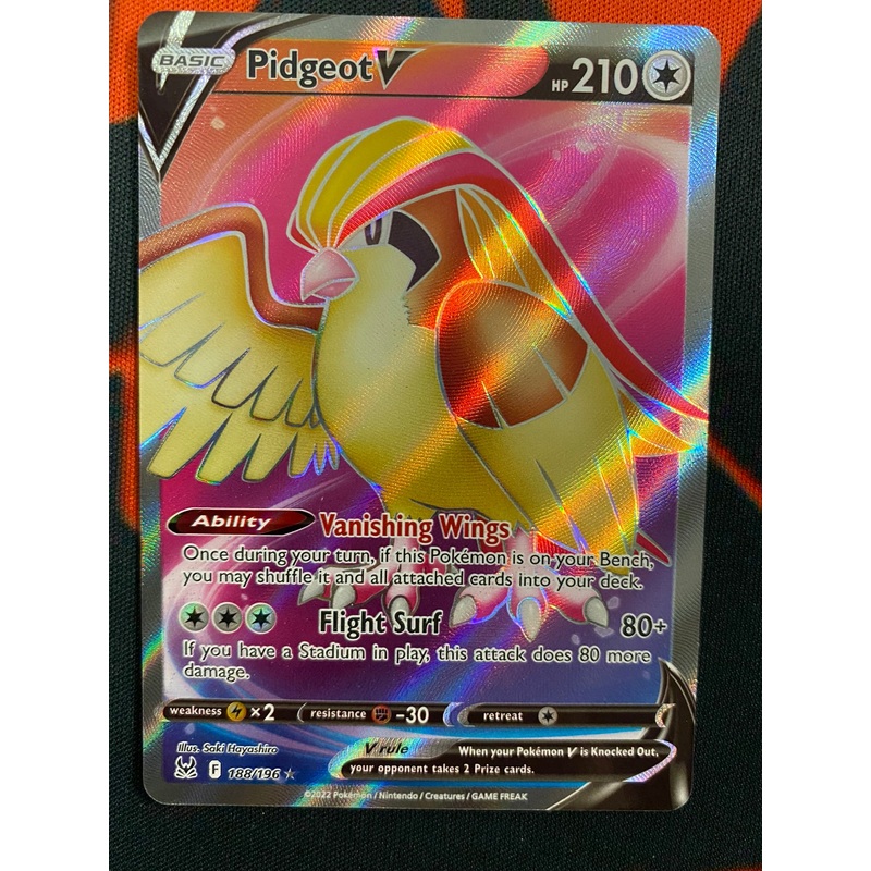 Pokemon Card Lost Origin 188/196 Pidgeot V Full Art *MINT*