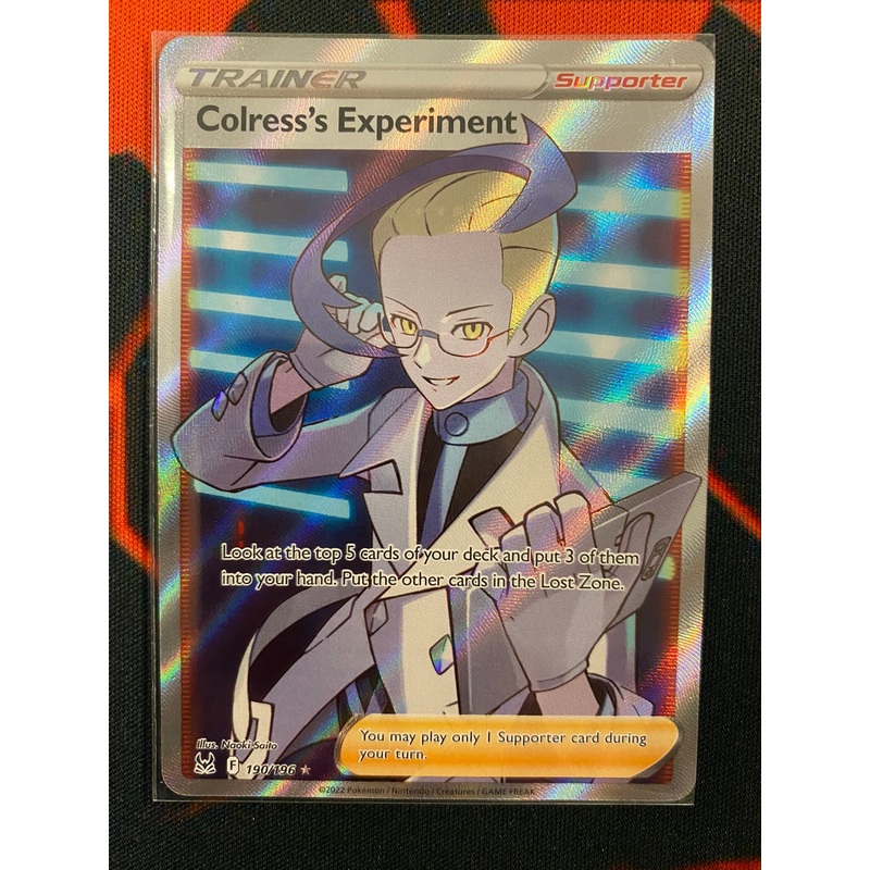 Pokemon Card Lost Origin 190/196 Colress’s Experiment Supporter Full Art *MINT*
