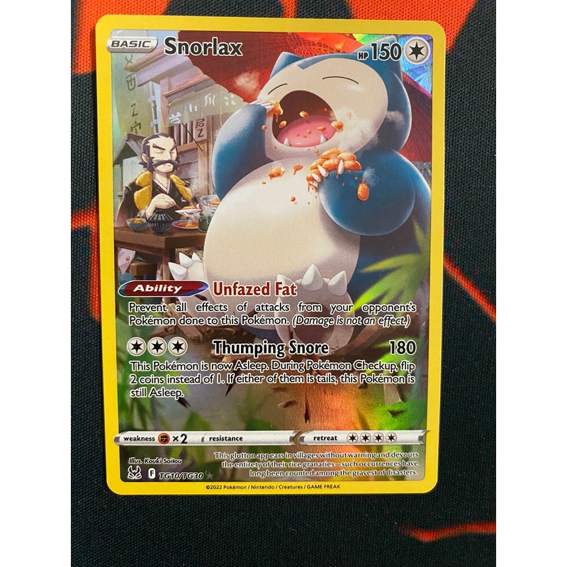 Pokemon Card Lost Origin Trainer Gallery TG10/TG30 Snorlax Holo Rare *MINT*