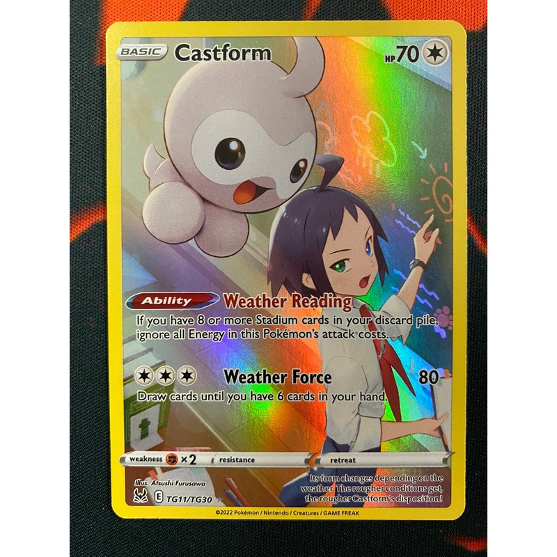 Pokemon Card Lost Origin Trainer Gallery TG11/TG30 Castform Holo Rare *MINT*