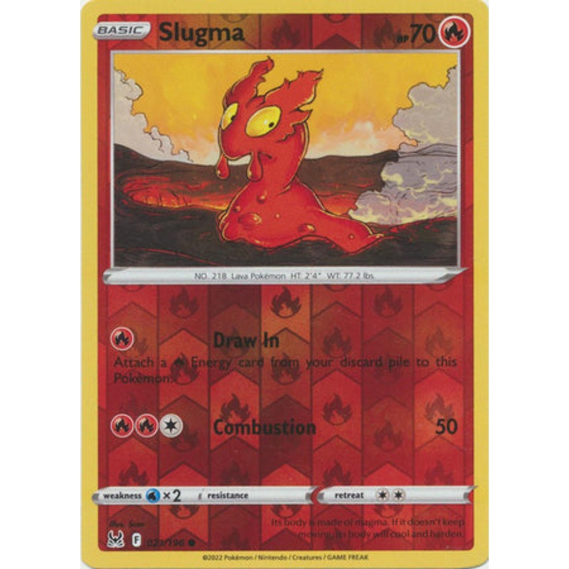 Pokemon Card Lost Origin 021/196 21/196 Slugma Reverse Holo Common *MINT*