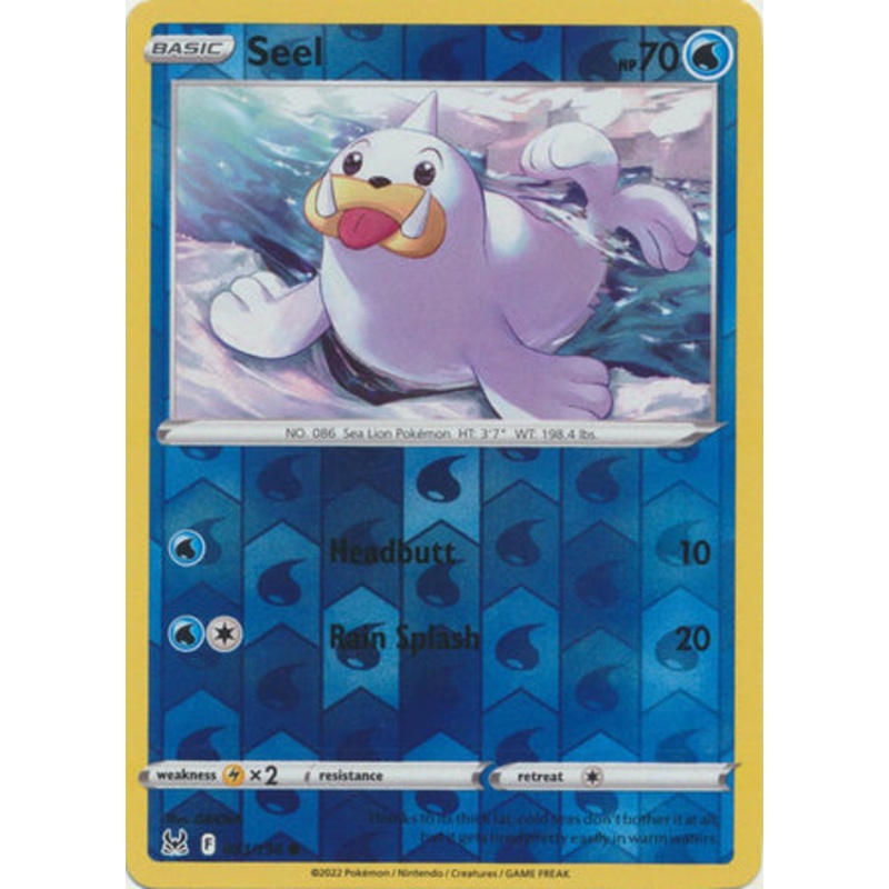 Pokemon Card Lost Origin 033/196 33/196 Seel Reverse Holo Common *MINT*