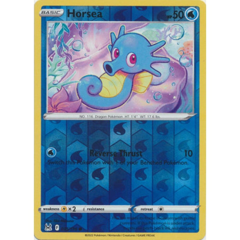 Pokemon Card Lost Origin 035/196 35/196 Horsea Reverse Holo Common *MINT*