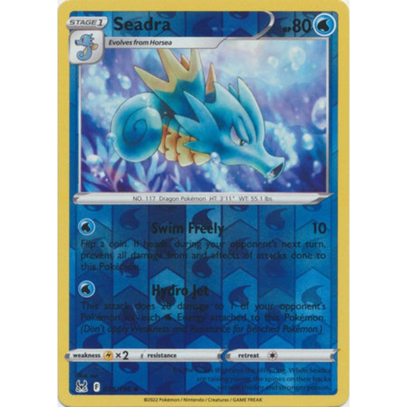 Pokemon Card Lost Origin 036/196 36/196 Seadra Reverse Holo Uncommon *MINT*